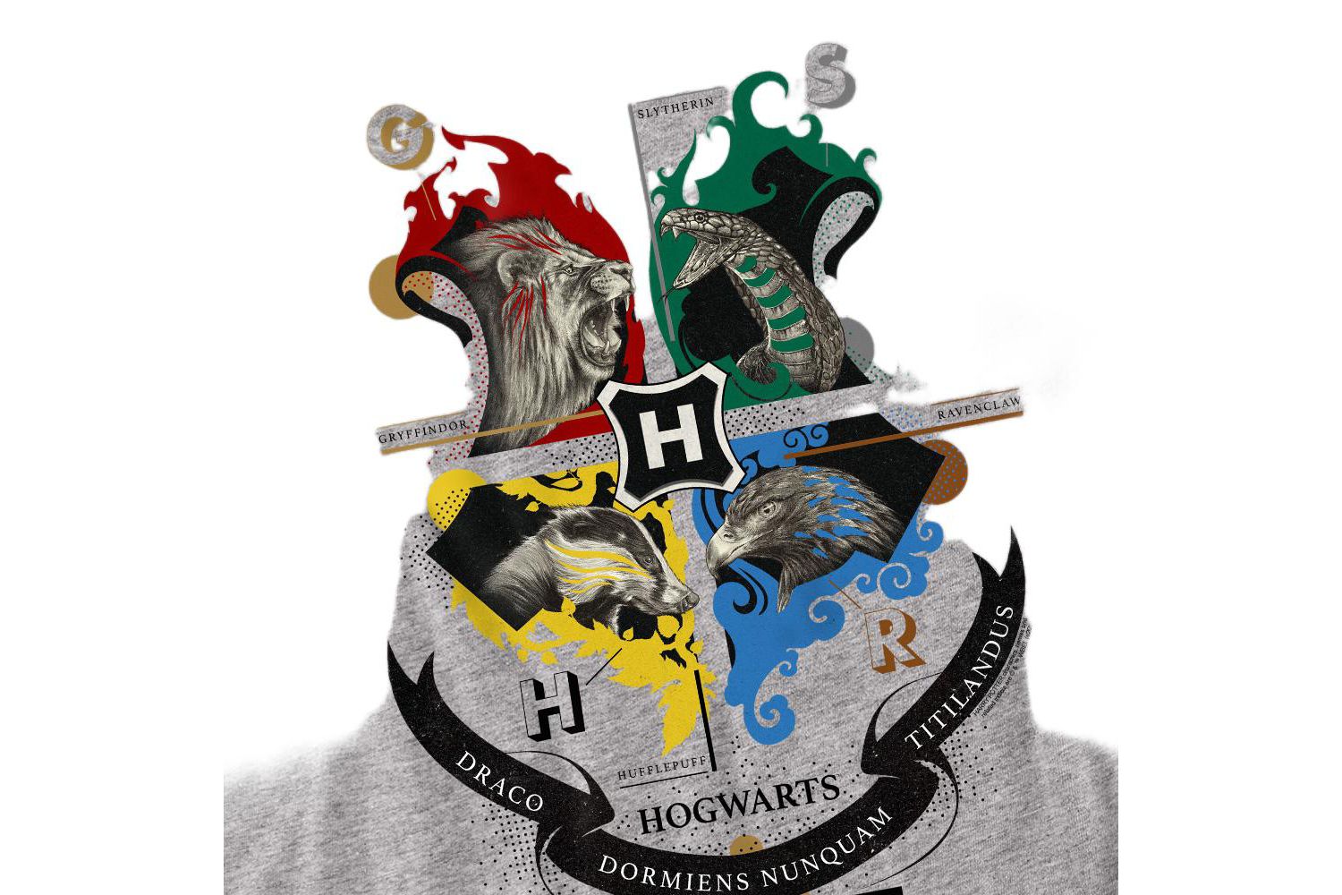 Men's Hogwarts Magicial Mischief Level Up Crest T Shirt