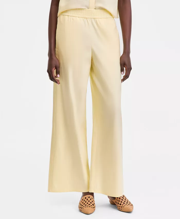 Women's Linen-Blend Wide-Leg Pull-On Pants - thumbnail 4
