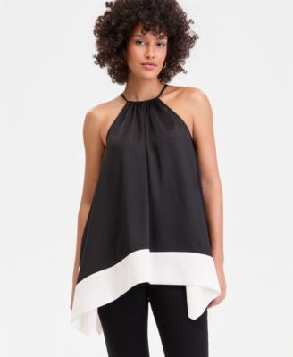Women's Asymmetrical-Hem Halter Tunic