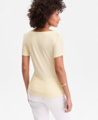 Women's Asymmetric-Neck Top