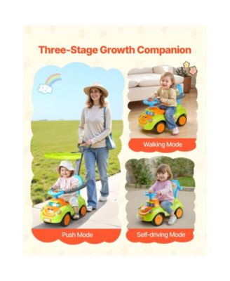 Ride On Push Car, Push Car for Toddler 19 to 36 Months, Around Buggy with Guardrails, Handle & Under-seat Storage