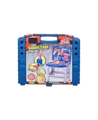 Kids Workbench, 56 pcs, Kids Tool Bench with Realistic Tools and Electric Drill, Pretend Play Construction Workbench Toys for Toddlers