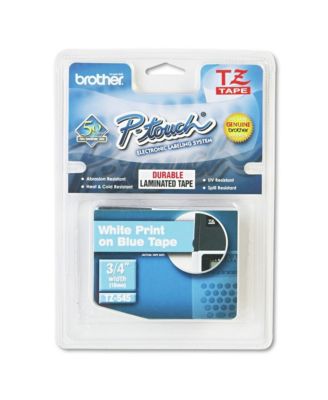TZE545 0.7 in. x 26.2 ft. TZe Standard Adhesive Laminated Labeling Tape - White on Blue