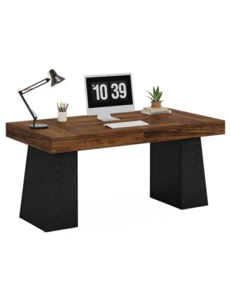 55" Executive Wooden Desk with Double Pedestal