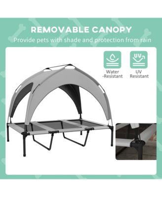 Elevated Dog Bed with Canopy, Raised Outdoor Pet Bed for Camping