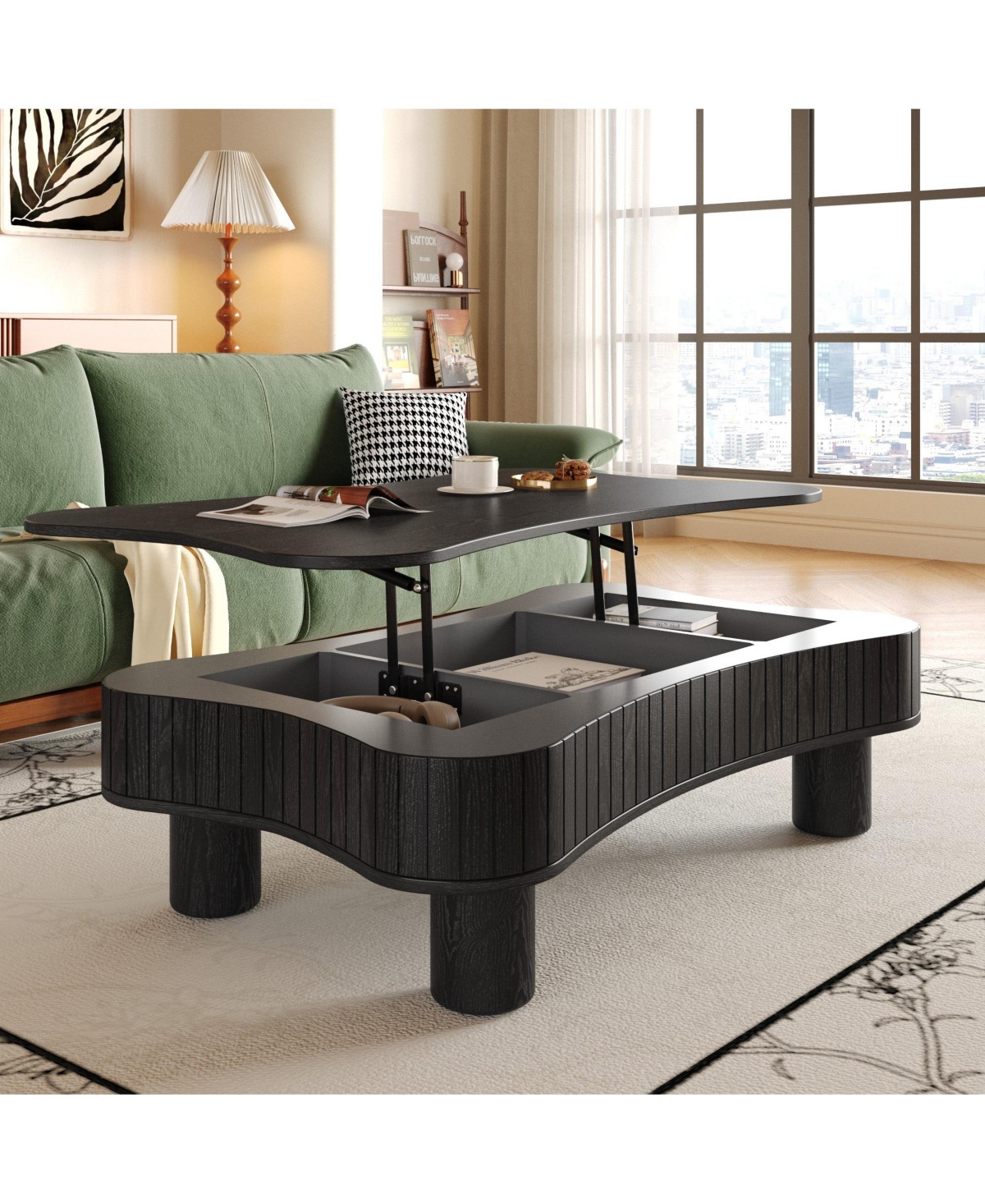 Boyel Living Lift Top Coffee Table for Room 42 Inches with Hidden Storage and Silent Hydraulic