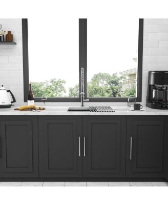 Gunmetal Black Undermount Kitchen Sink 16 Gauge T304 Nano Stainless Steel Single Bowl