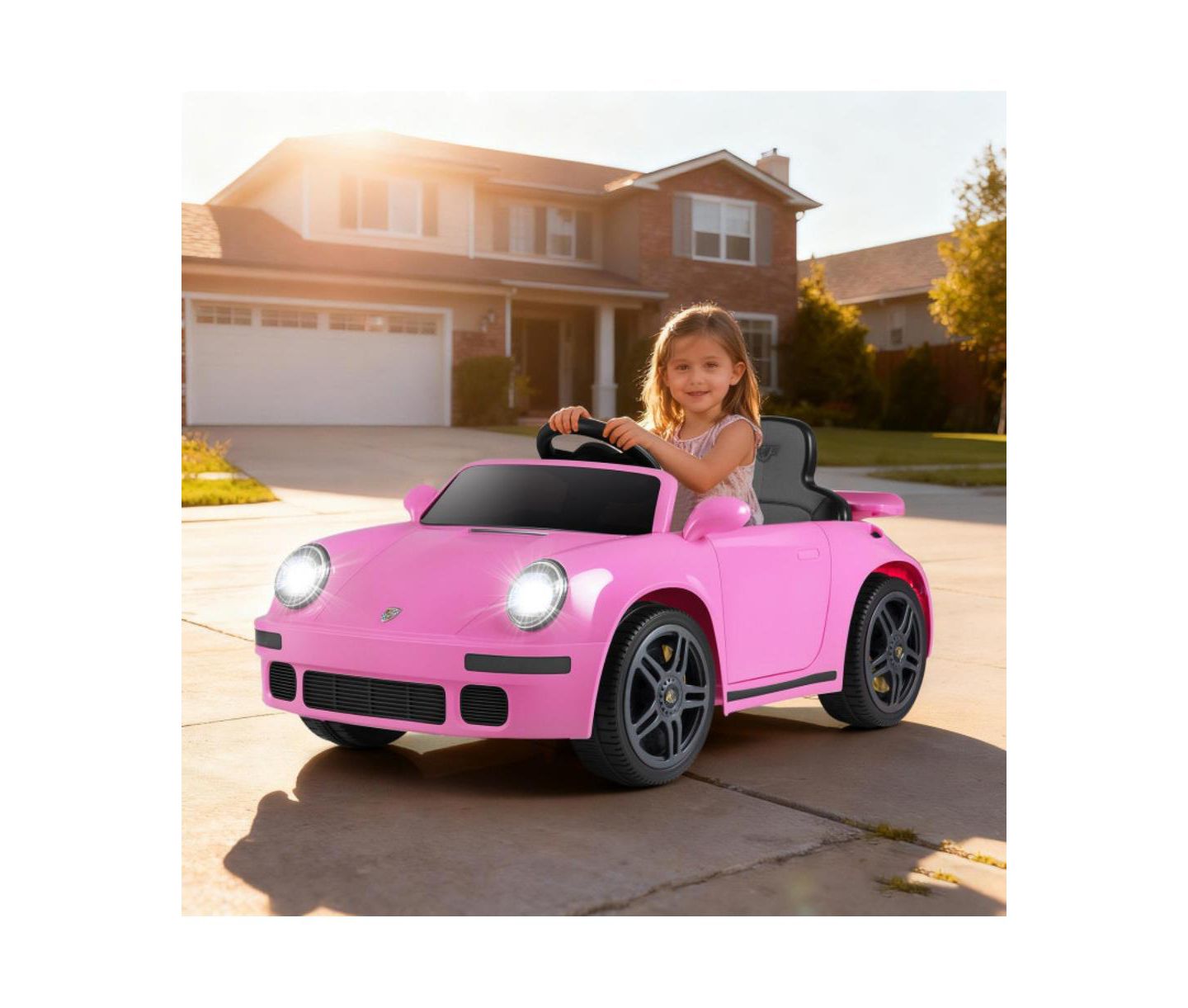 Детская игрушка HONGGE Electric Remote-Control Ride-On Car, 1-Seat, Ages 3-7, цвет: Розовый — фото 2