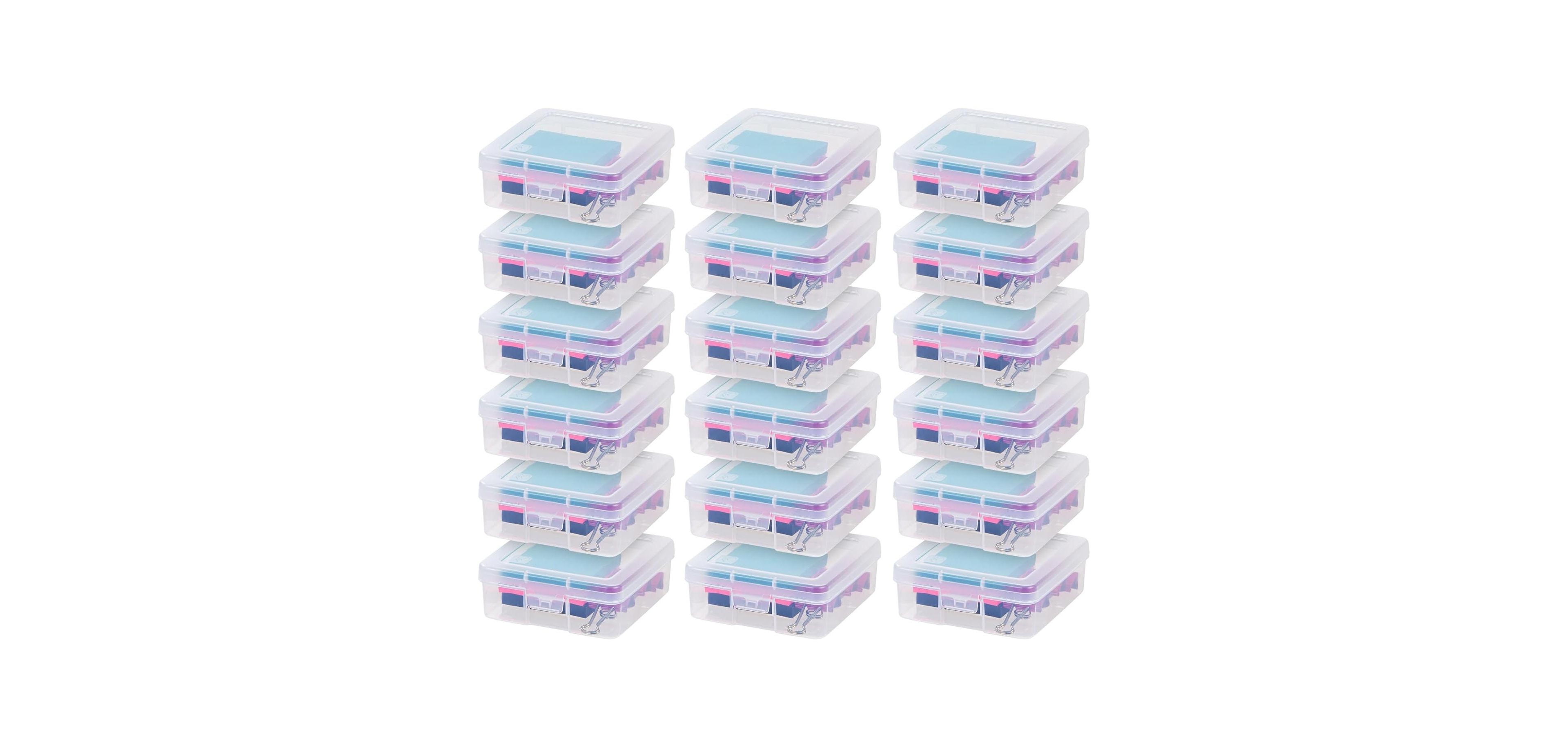 Iris Pencil Case Box Storage Container for Organizing with Snap Lid