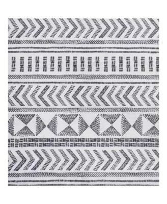 Polyester Shower Curtain with Scandinavian Chevron Design, 72-Inch