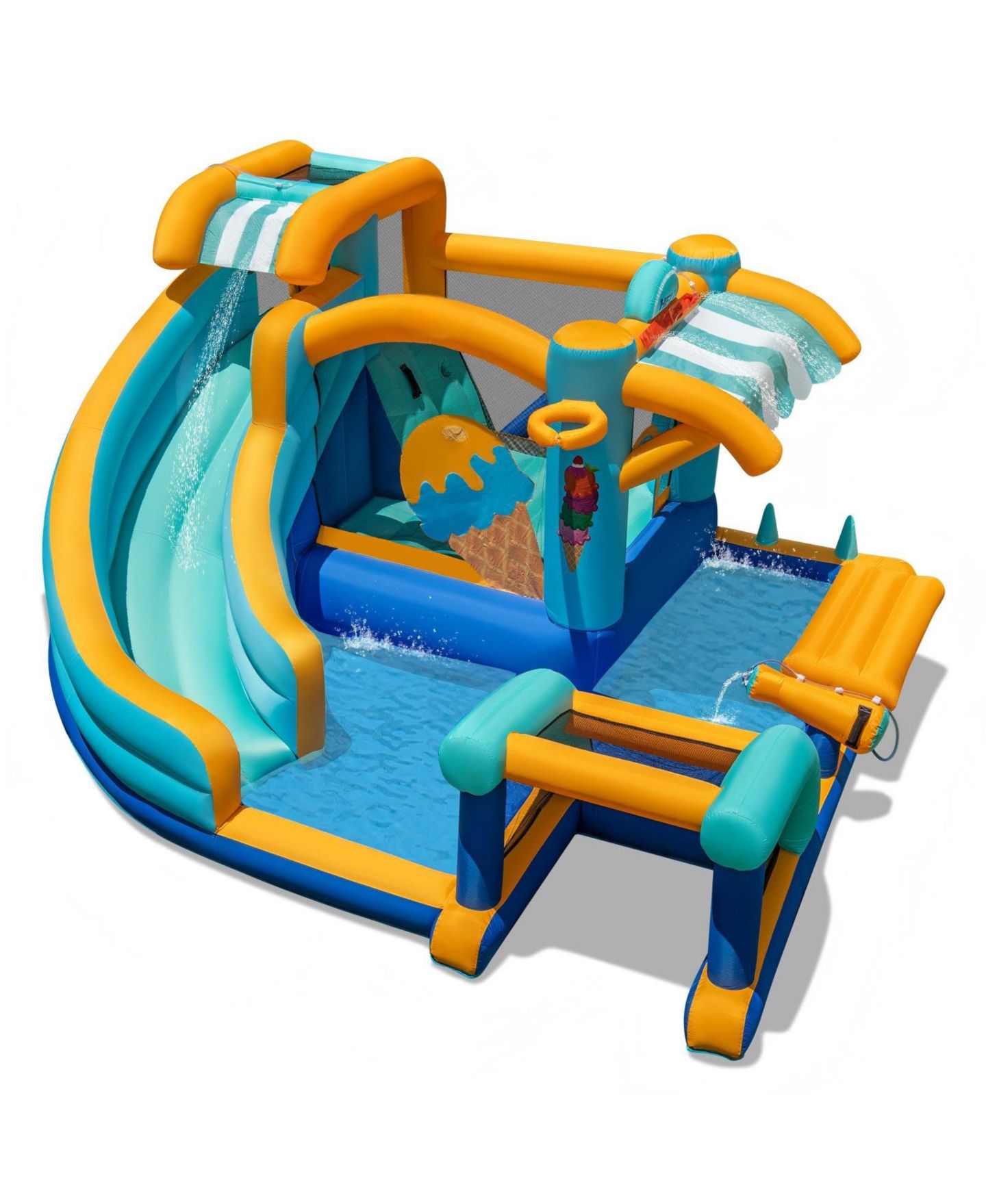 Детская игрушка HONGGE Ice Cream Inflatable Bounce House with Water Slide and Pool, Up to 5 Players, Ages 3+, цвет: Жёлтый — фото 10