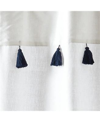 72-inch and White Stripes Cotton Shower Curtain