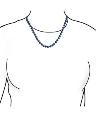 Peacock Blue Black Freshwater Cultured Pearl Jewelry Set Necklace Bracelet Earrings