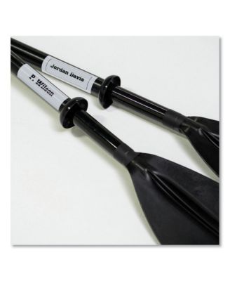 TZES961 1.4 in. x 26.2 ft. TZ Extra-Strength Adhesive Laminated Labeling Tape - Black on Matte Silver