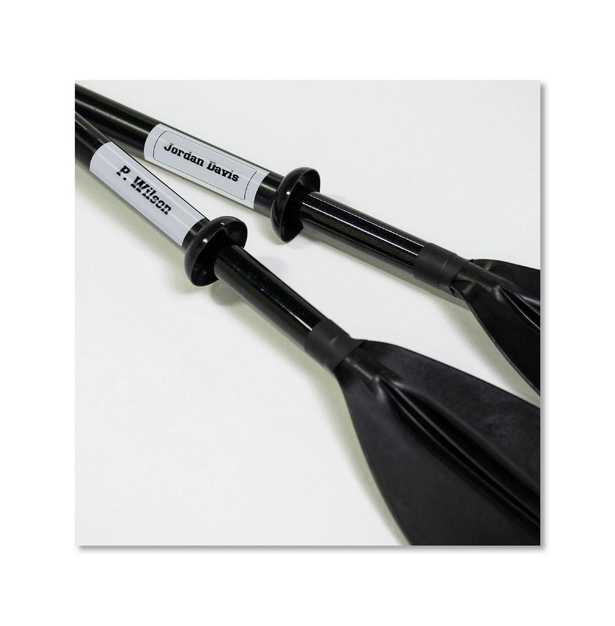 Brother P-Touch TzES961 1.4 in. x 26.2 ft. TZ Extra-Strength Adhesive Laminated Labeling Tape - Black on Matte Silver