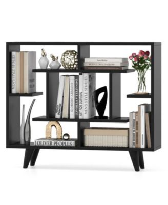 Geometric Bookcase with Anti-Tipping Kit and Storage Shelving