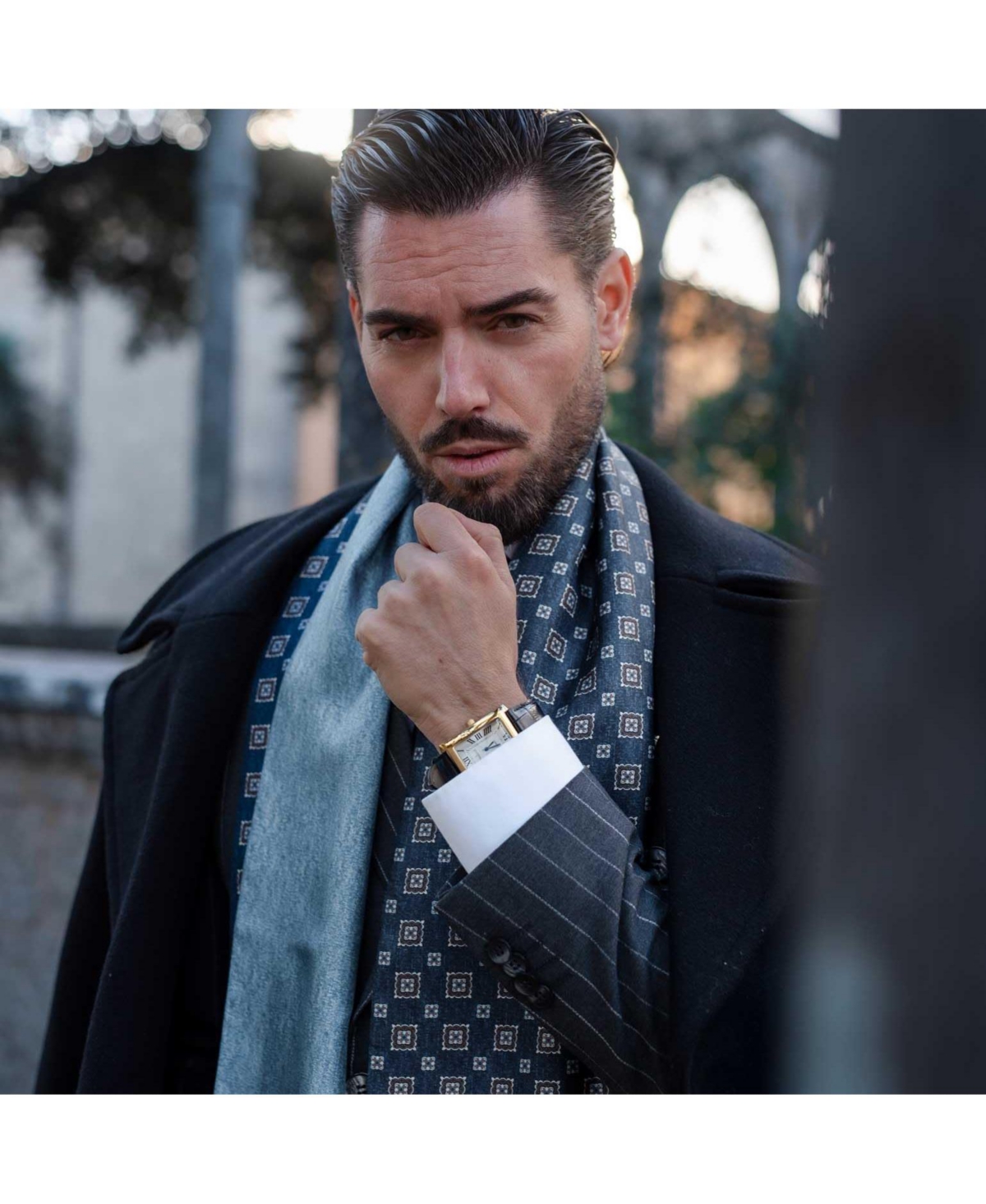 Elizabetta Men's Volterra - Silk Scarf for Men