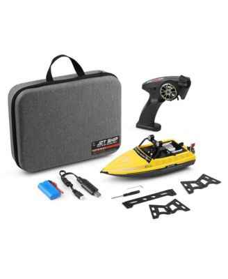 2.4GHz RC Jet Speedboat, 10 mph High-Speed Racing Boat with Safe Enclosed Propeller