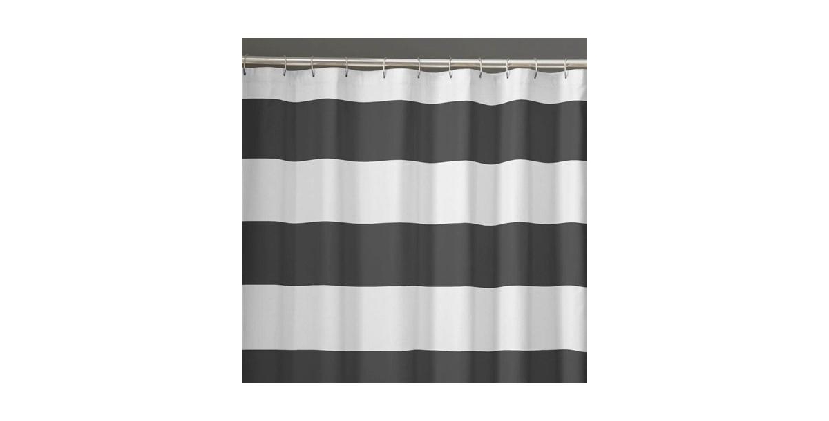 Slickblue 72 x 70 inch Polyester Striped Shower Curtain
