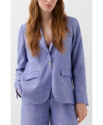 Women's Linen Studs Blazer