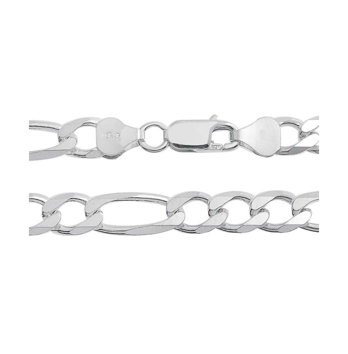 Bling Jewelry Large Solid Heavy .925 Sterling Silver 8mm Figaro Chain Link Necklace Made Italy