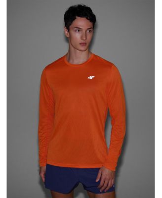 Men's quick-drying running longsleeve - orange