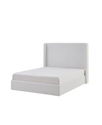 Carmen Upholstered Wingback Bed Frame with 52.3" High Headboard, King Size