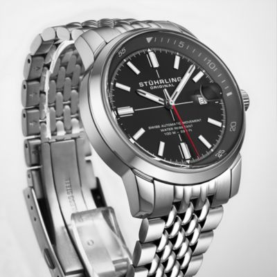 Trackmaster 1026 Men s Automatic Watch, 42mm Stainless Steel Bracelet