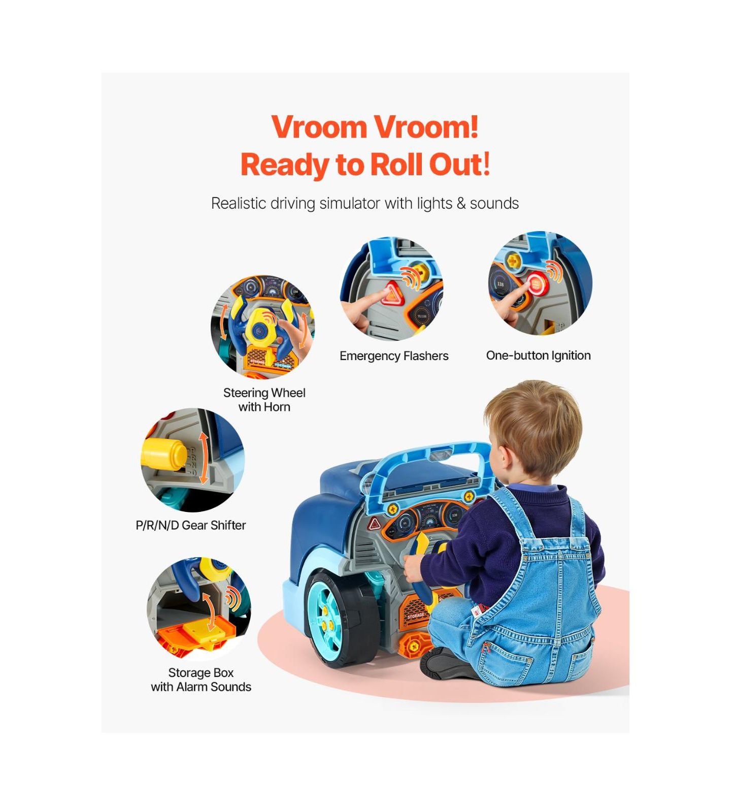 Детский игровой набор Slickblue Engine Mechanic 60-Piece Playset, Ages 3+, цвет: Синий — фото 6