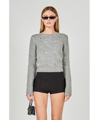 Women's Bead Embellished Sweater