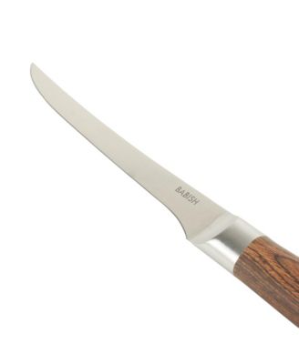 1.4116 German Stainless Steel Boning & Fillet Knife with Wood Handle 6-Inch Full-Tang Flexible Kitchen Knife for Meat, Poultry & Butchering