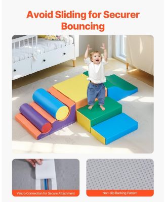 Foam Climbing Toys, 7-Piece Set, PU Leather Soft Play Blocks, Indoor Climb & Crawl Set, Easy Clean, 6M-3Y