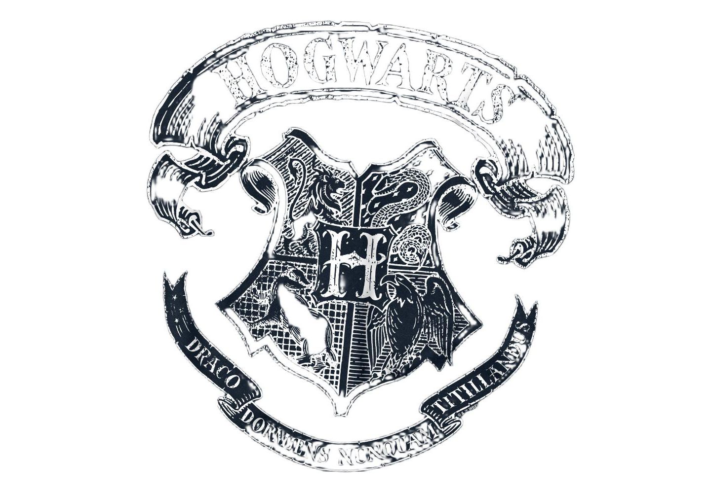 Мужская футболка Harry Potter Hogwarts School Crest, цвет: Тёмно-синий — фото 2