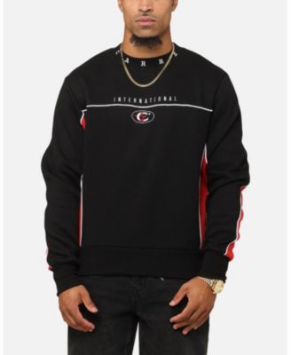 Men's Crewneck Sweatshirt in Black/Red