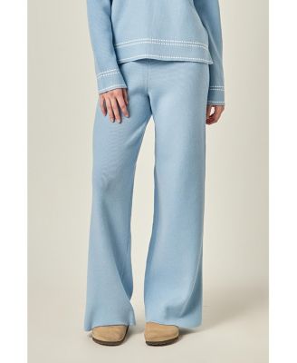 Women's Stitch-Detail Knit Long Pants