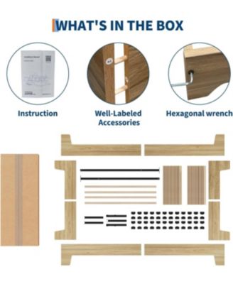Easy Assembly Twin XL Platform Bed Frame Space Saving, for Living Room, Guest Room