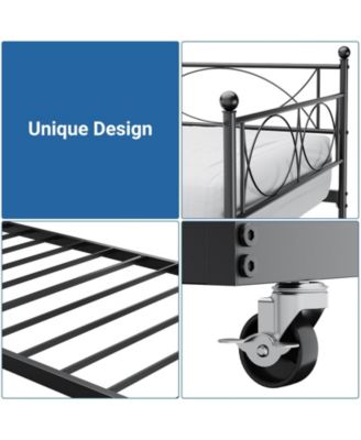 Easy Assembly Twin Size Daybed Metal Daybed Frame Space Saving, for Living Room, Guest Room