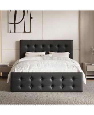 Easy Assembly Full Size Bed Frame Space Saving, for Living Room, Guest Room