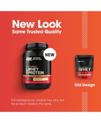 Gold Standard 100% Whey Protein Vanilla Ice Cream Protein Powder Drink Mix 24.05 oz