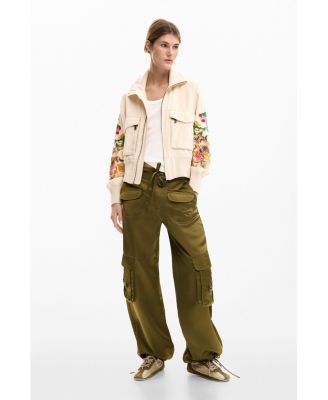 Women's Patch jacket with flowers