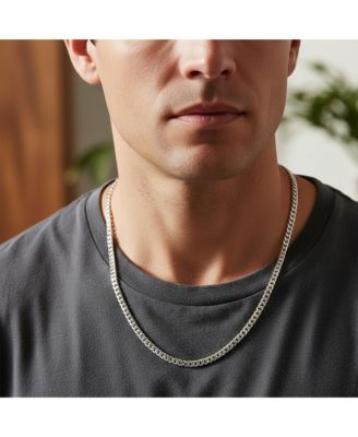 Solid Heavy .925 Sterling Silver 5MM Curb Miami Cuban Chain Link Necklace