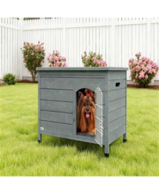  Dog Cage Kennel Wire Door with Lock in Dark Grey