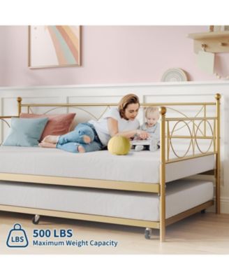 Twin Size Metal Daybed Frame Space Saving, for Living Room, Guest Room