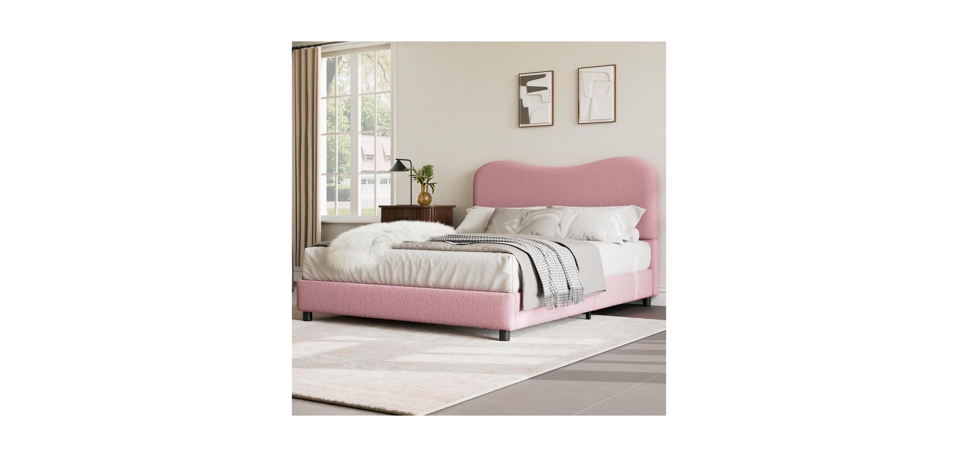 gaomon Full Size Platform Bed Frame Metal Frame Twin Bed Fame Space Saving, for Living Room, Guest Room