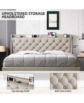 King Size Bed Frame Space Saving, for Living Room, Guest Room