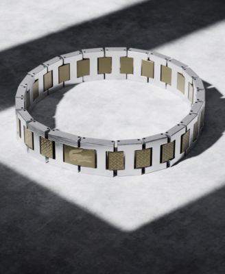 Men's Metropole Silver-Tone Stainless with Color IP Bracelet