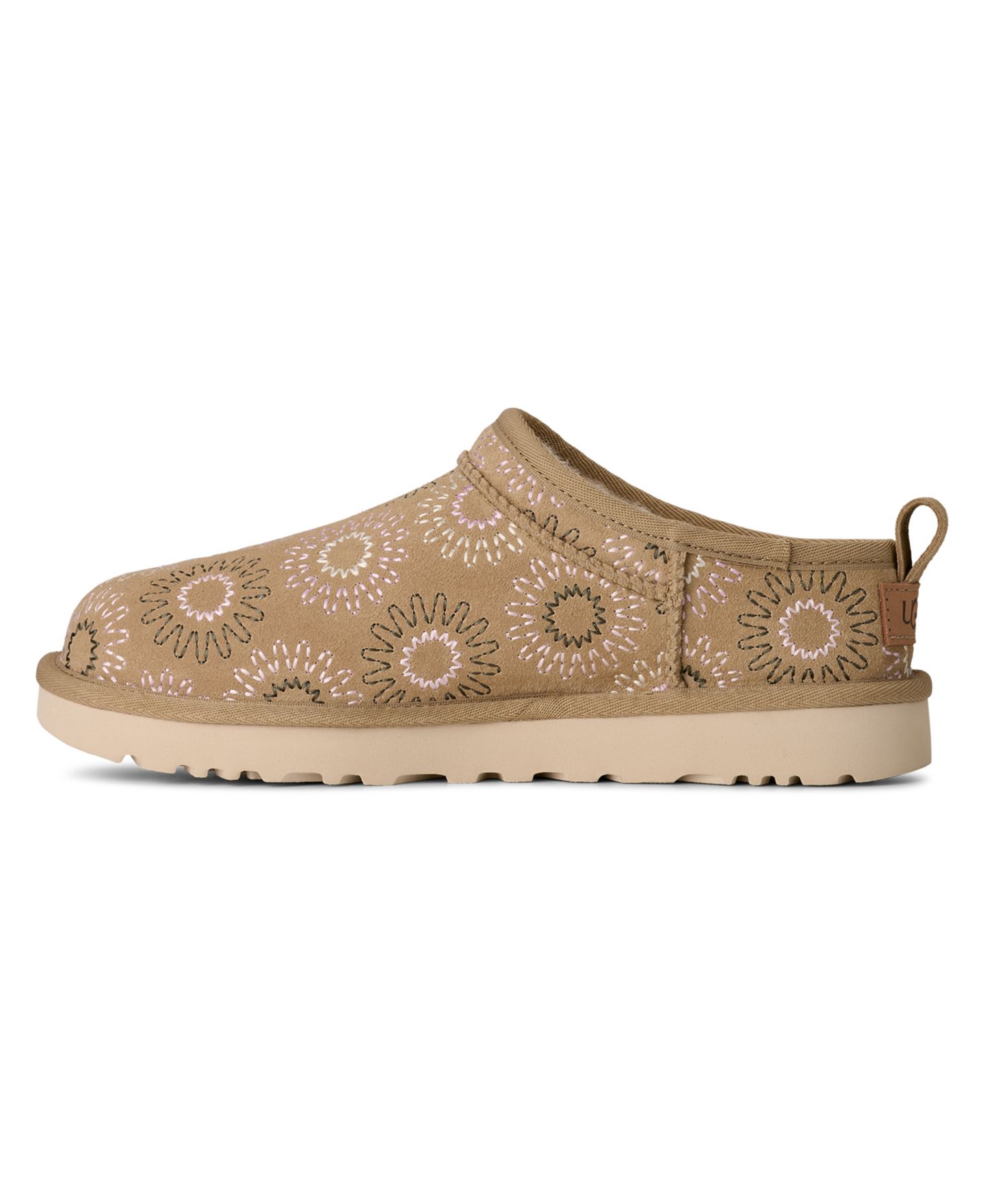 Женские тапочки UGG® Classic Micro Sun Stitch Slip-On Slippers, цвет: Горчичный — фото 6