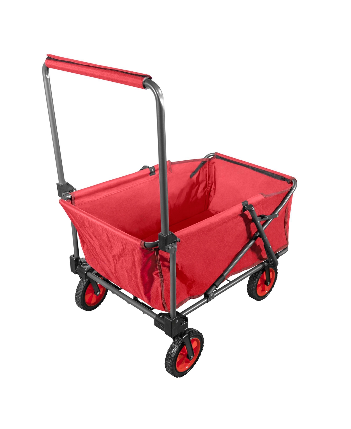 Zenithen Large Folding Portable Wagon with Travel Wheels, Red