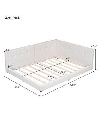 Upholstered Full Size Platform Bed With Usb Ports