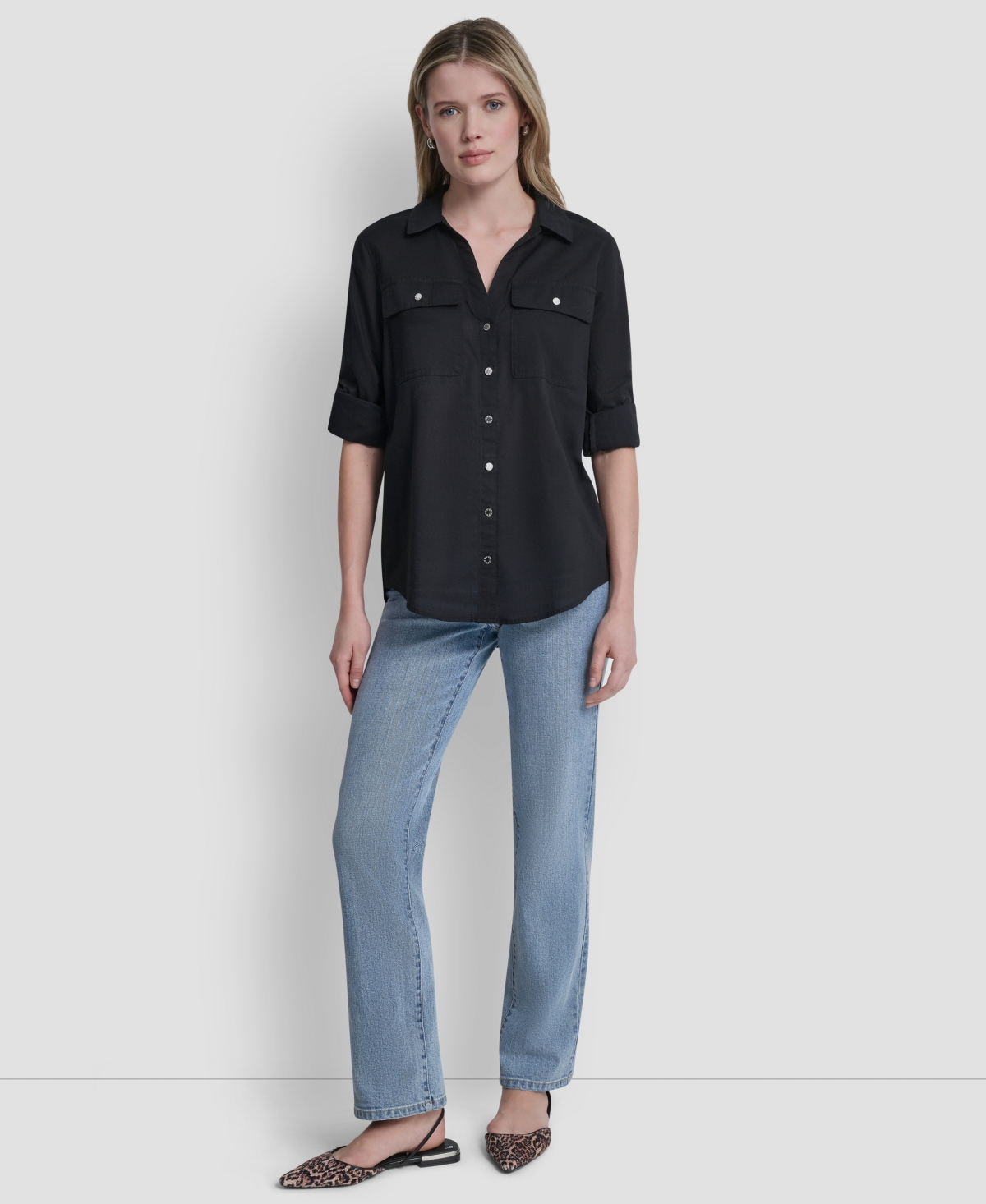 Dkny Women's Collared Neck Shirt